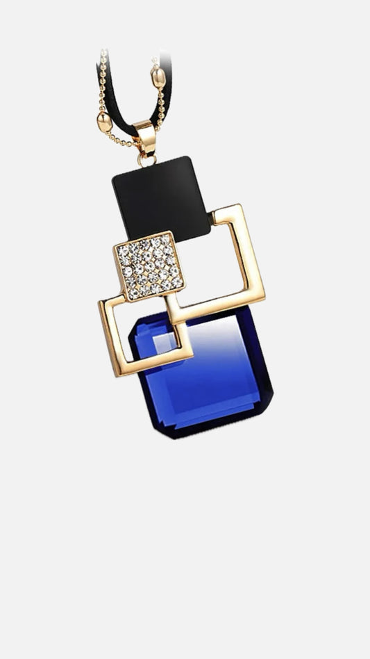 Crystal Geometric Long Casual Necklaces Happy Phoenix