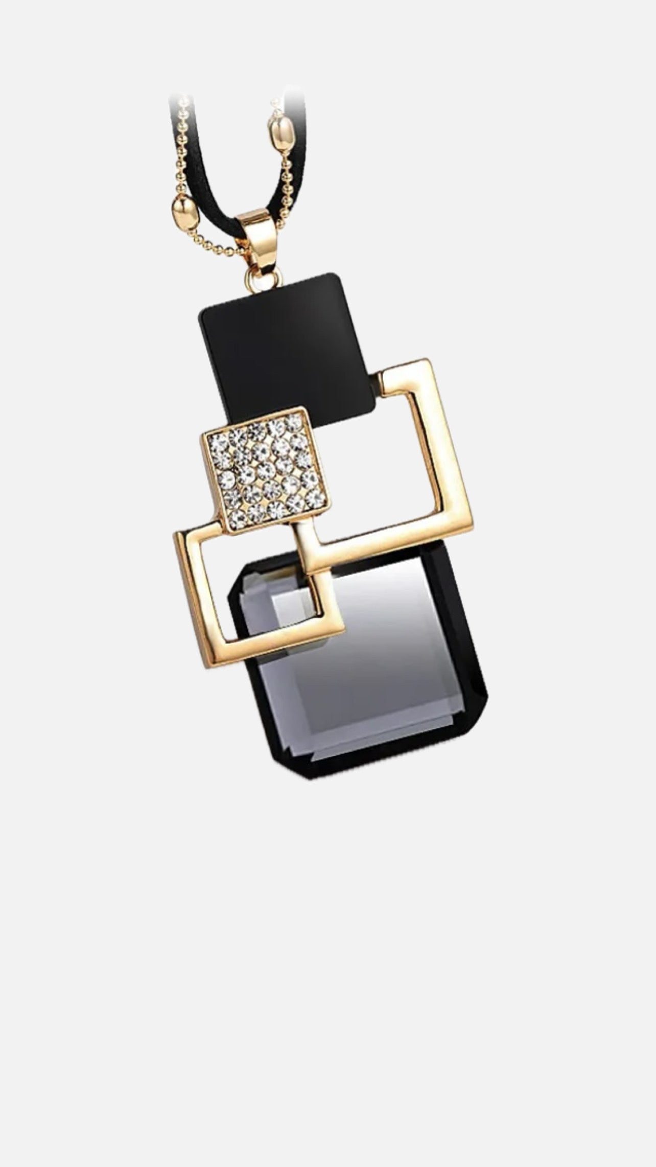 Crystal Geometric Long Casual Necklaces Happy Phoenix