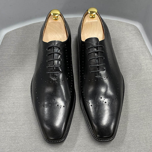 Luxury Brand Lace Up Wingtip Genuine Calf Leather Happy Phoenix
