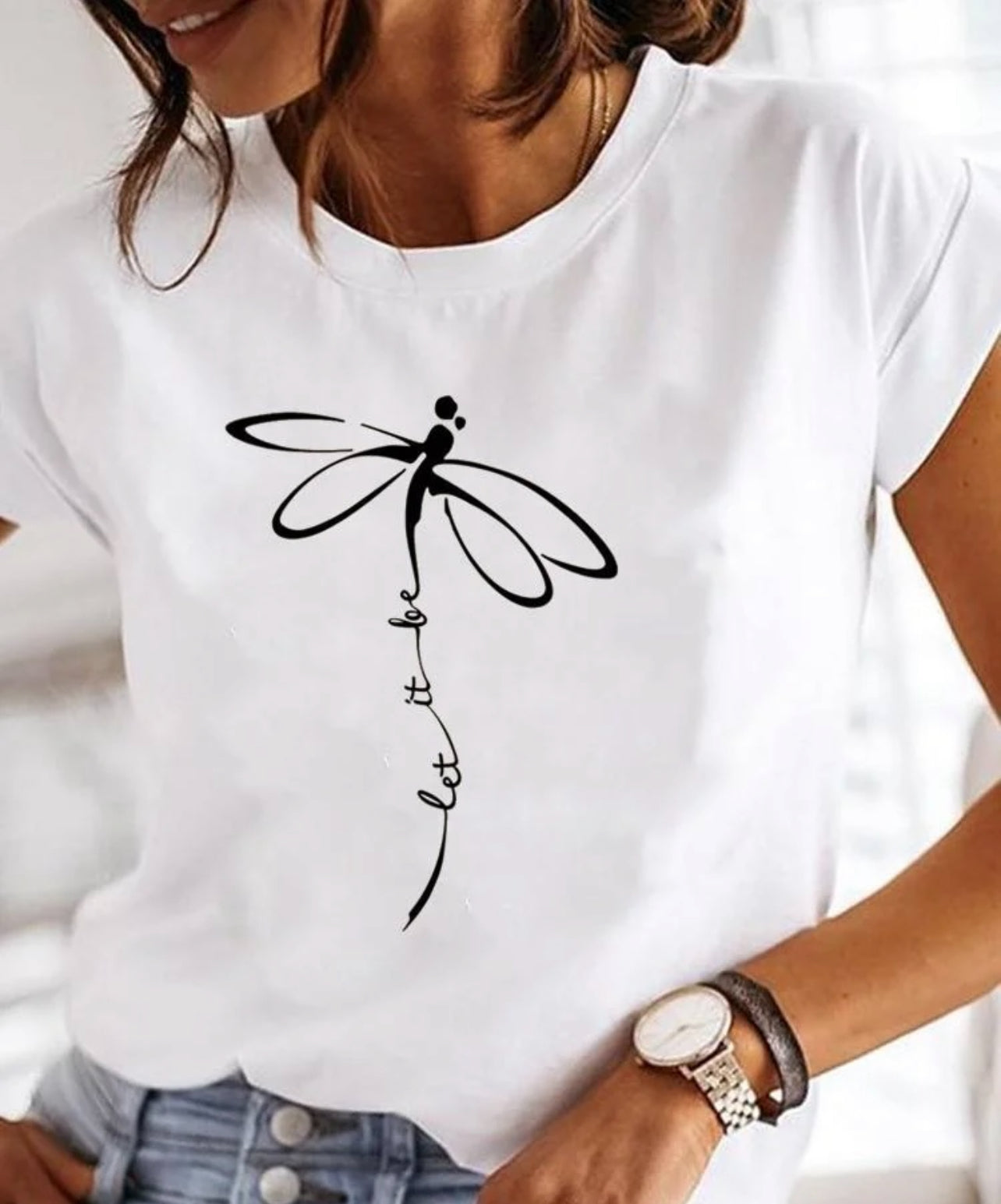 Dragonfly Let It Be T-shirt Happy Phoenix