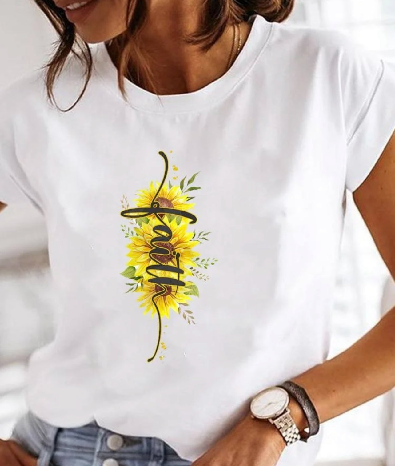 Faith Flower Print Tops Happy Phoenix