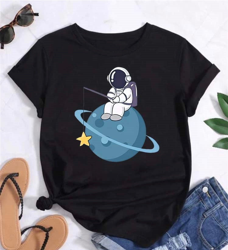 Space Astronaut Planets T-shirts Happy Phoenix