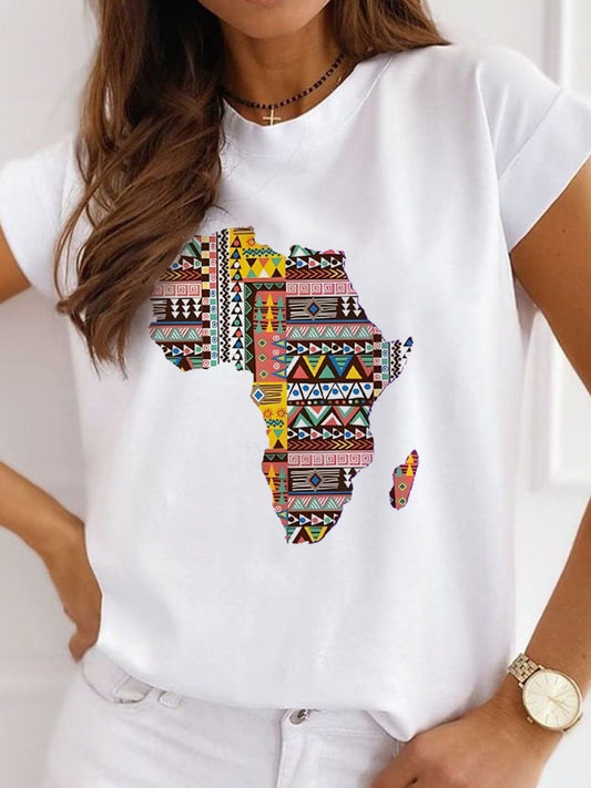 New Casual Africa Design Short Sleeve Tees Happy Phoenix