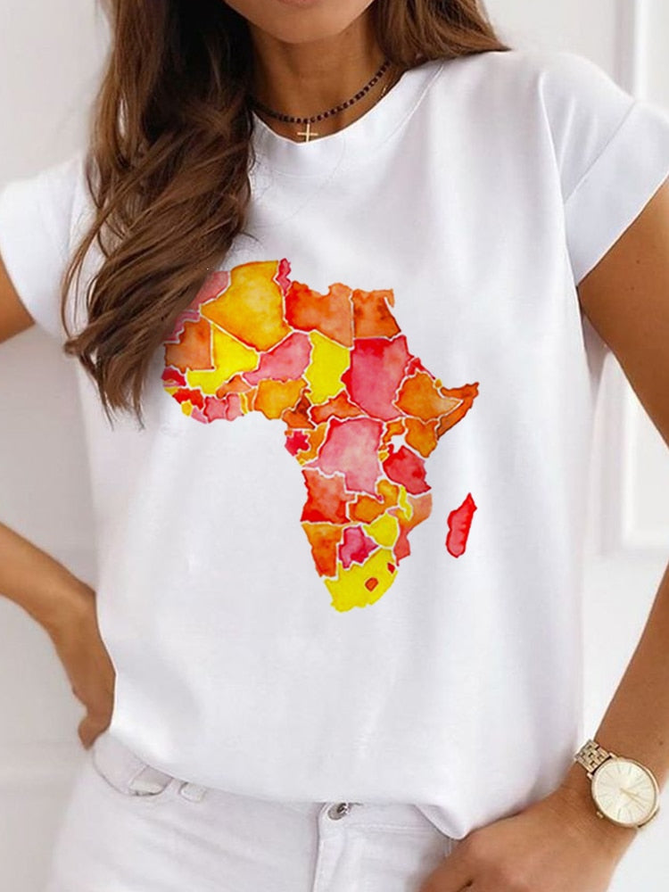 New Casual Africa Design Short Sleeve Tees Happy Phoenix
