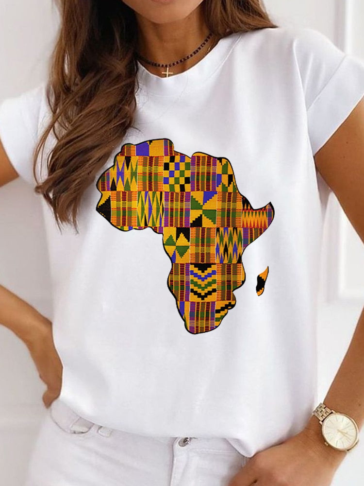 New Casual Africa Design Short Sleeve Tees Happy Phoenix