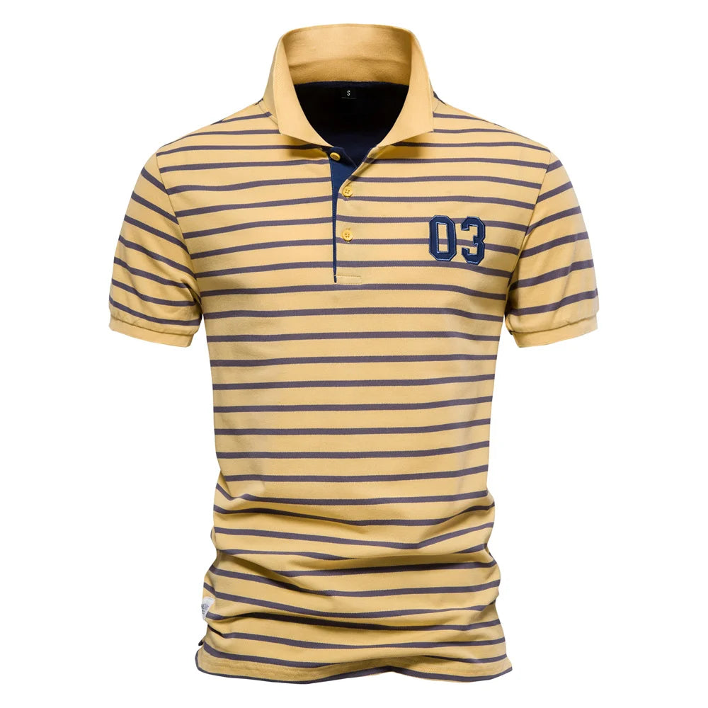 Casual 03 Striped Polo T-Shirts Happy Phoenix