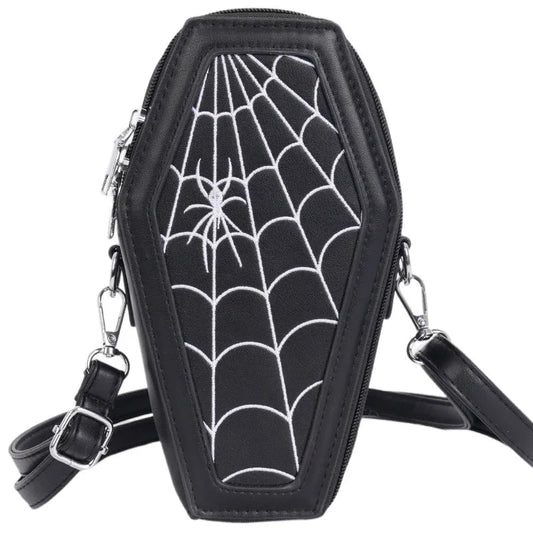 Coffin Satchel Zipper Gothic Purse Happy Phoenix