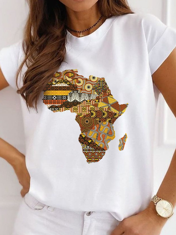 New Casual Africa Design Short Sleeve Tees Happy Phoenix