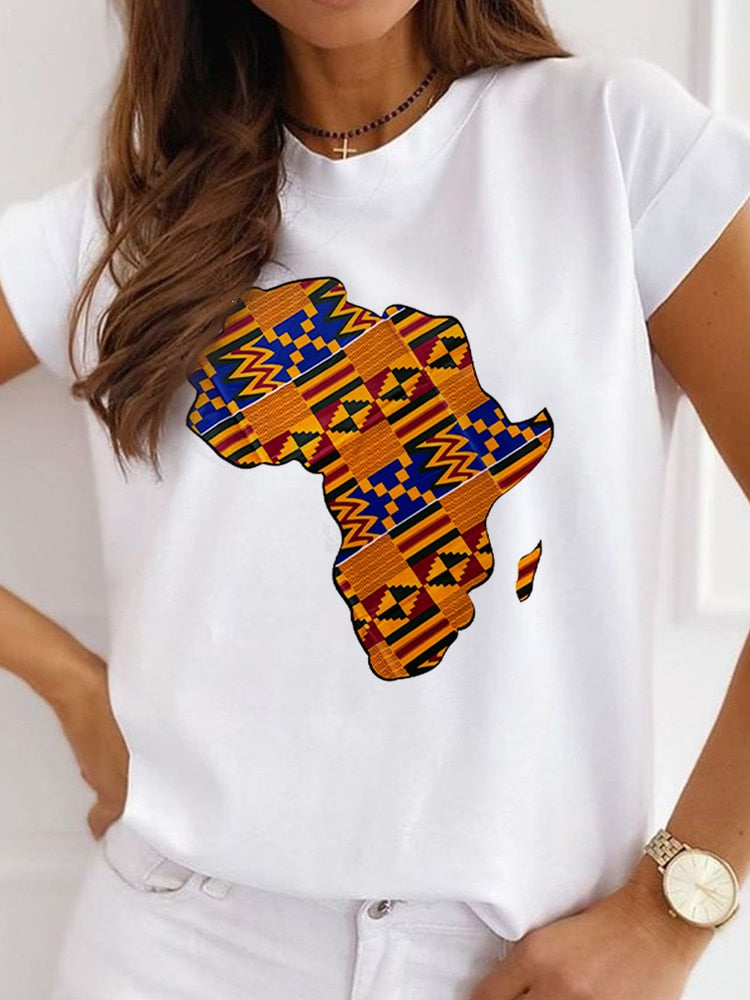New Casual Africa Design Short Sleeve Tees Happy Phoenix