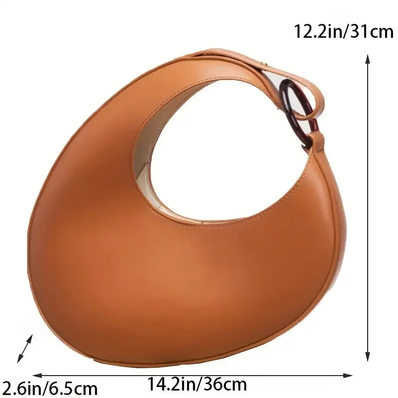 Minimalist Oval Shoulder Hobo Bag Happy Phoenix