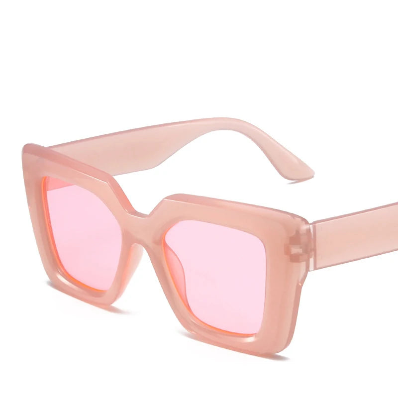 Oversized Simple Retro Square Sunglasses Happy Phoenix