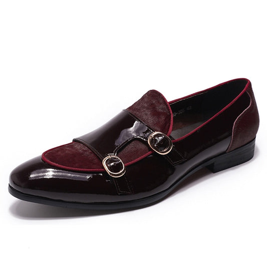 Mens Wedding Loafers Patent Leather Casual Slip On Happy Phoenix