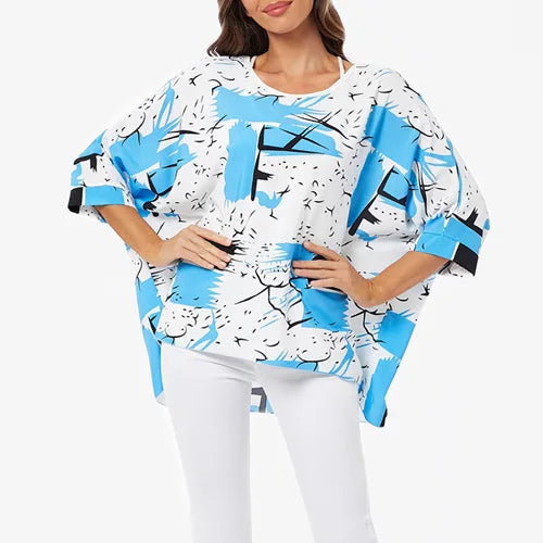Flowy Asymmetric Chiffon Blouse Happy Phoenix