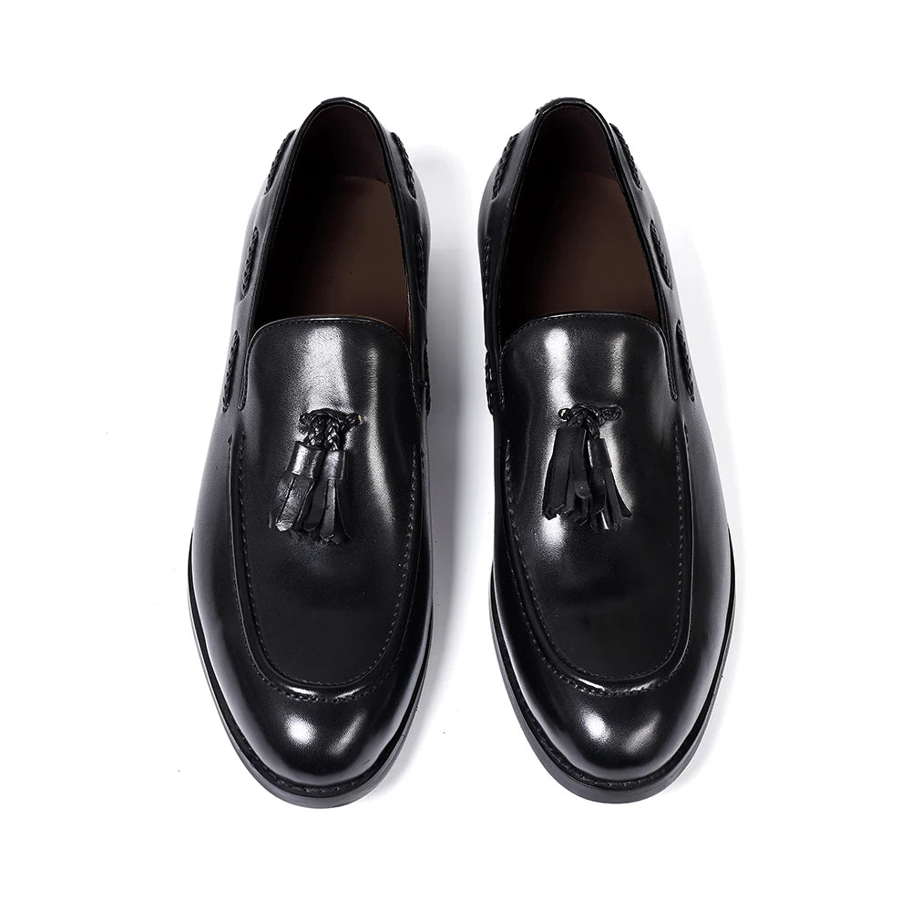 Men’s Leather Tassel Handmade Loafers Happy Phoenix