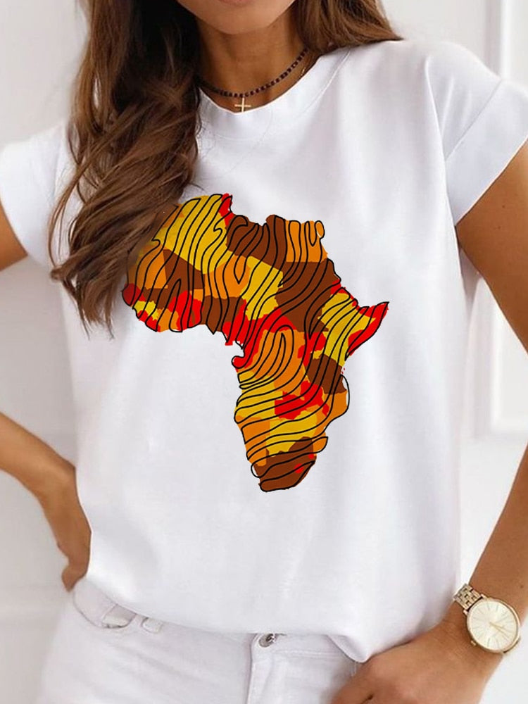 New Casual Africa Design Short Sleeve Tees Happy Phoenix