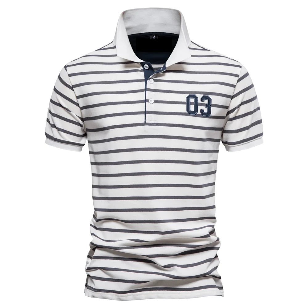 Casual 03 Striped Polo T-Shirts Happy Phoenix