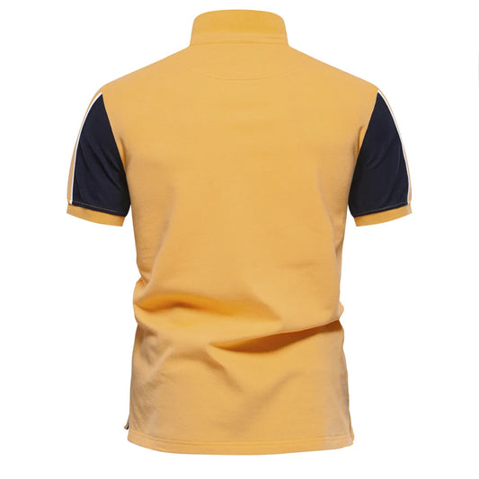 Baseball Patchwork Polo Shirt For Men Happy Phoenix
