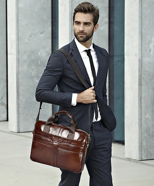 Leather Men's Business Travel Bag Happy Phoenix