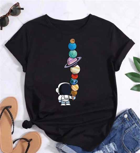 Space Astronaut Planets T-shirts Happy Phoenix