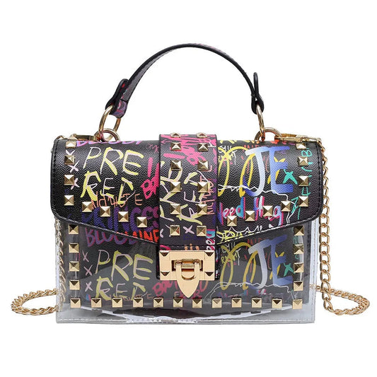 High-End Graffiti Crossbody Bag – Luxury Fashion Shoulder Handbag for Women Happy Phoenix