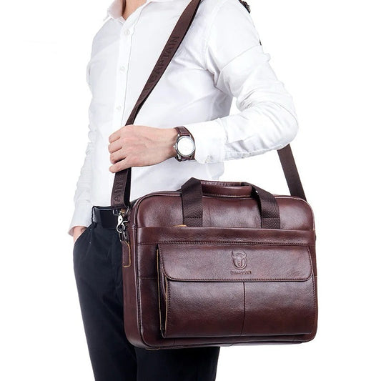 Briefcase Style Laptop Bag for Men Happy Phoenix