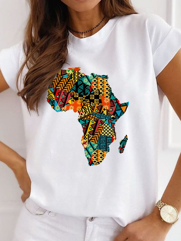 New Casual Africa Design Short Sleeve Tees Happy Phoenix