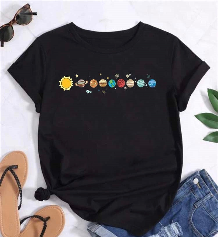 Space Astronaut Planets T-shirts Happy Phoenix