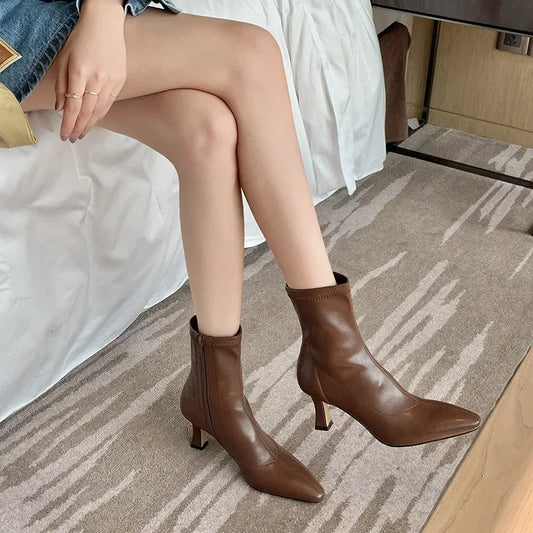 Casual High Heel Short Boots Happy Phoenix