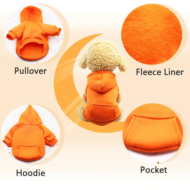Small Cat/Dog Hoodie Sweatshirts with Pockets Happy Phoenix
