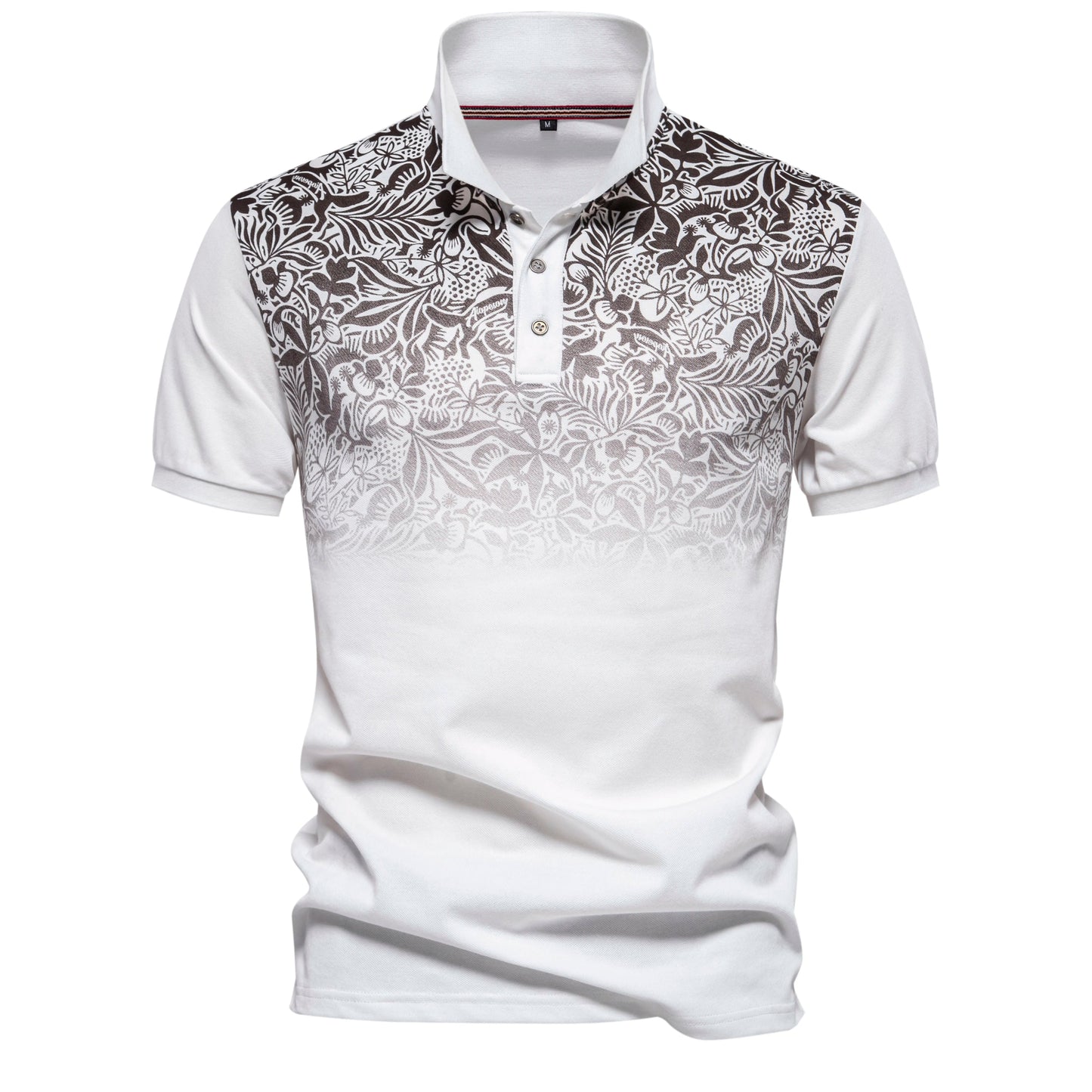 Gradient Printed Men's Short Sleeve Polo Shirt Happy Phoenix