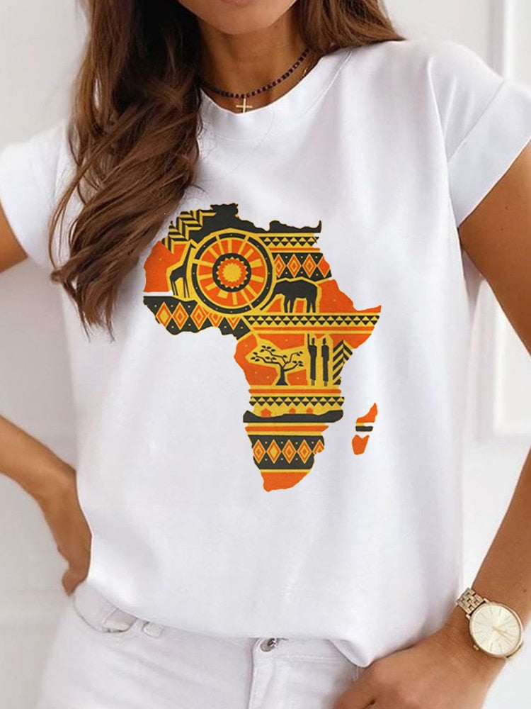 New Casual Africa Design Short Sleeve Tees Happy Phoenix