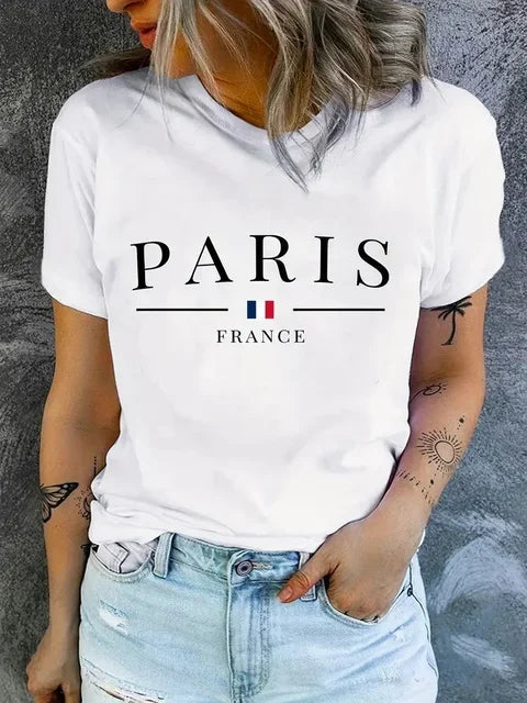 PARIS Casual O Neck Fashion T-shirt Happy Phoenix