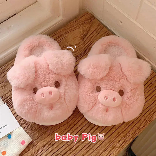 Pink Pig Anti-Slip Cotton Slippers Happy Phoenix