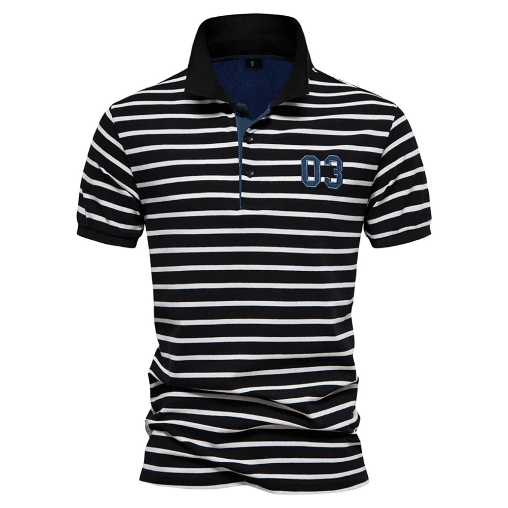 Casual 03 Striped Polo T-Shirts Happy Phoenix
