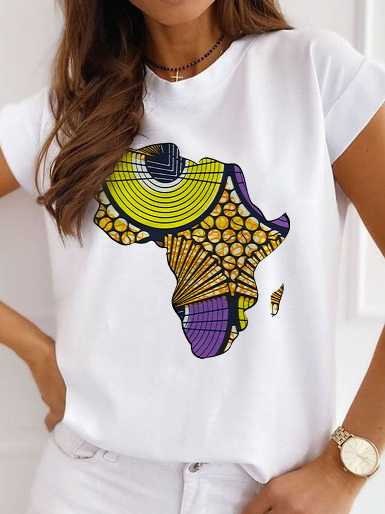 New Casual Africa Design Short Sleeve Tees Happy Phoenix