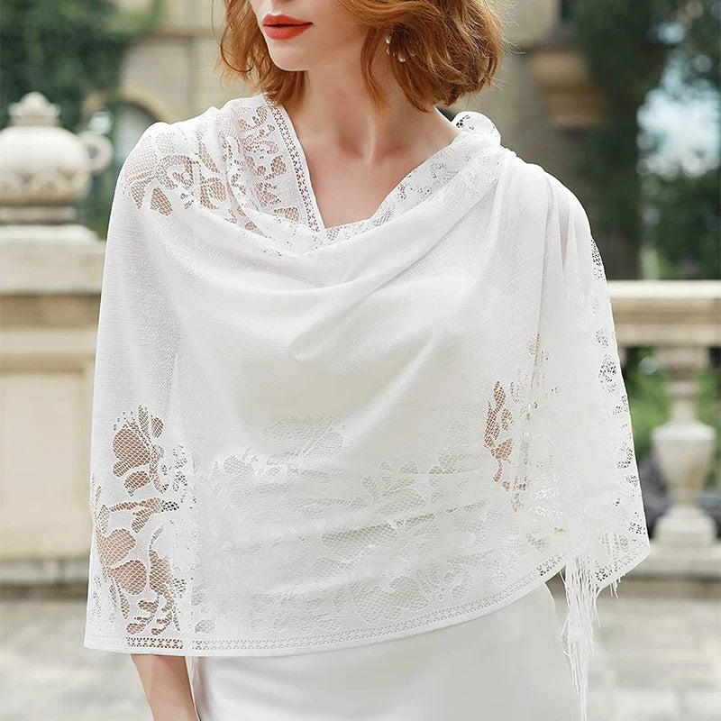 Embroidery Lace Veil Party Scarf Happy Phoenix