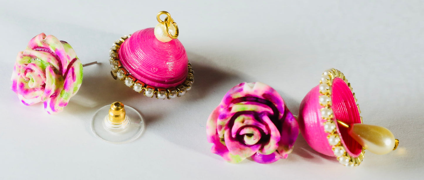 Rose Dangle Drop Earring