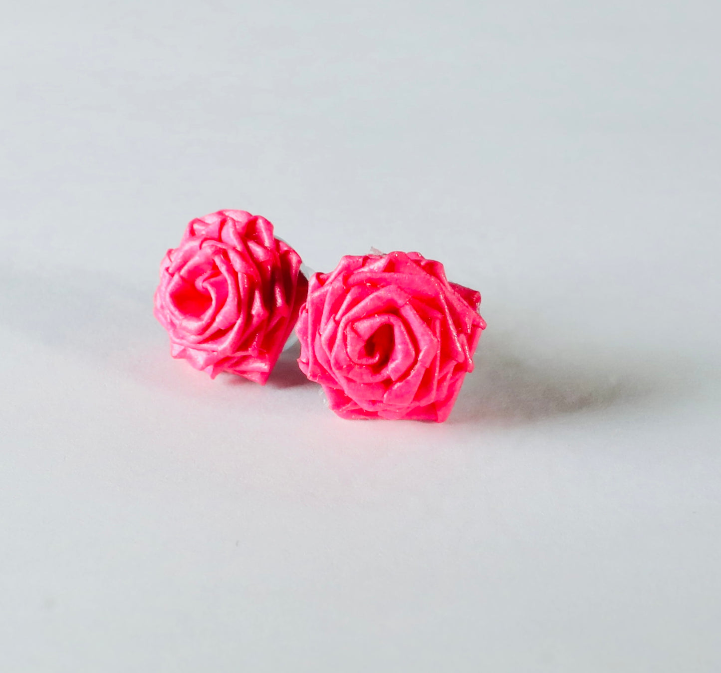 Pink Rose Stud Earring