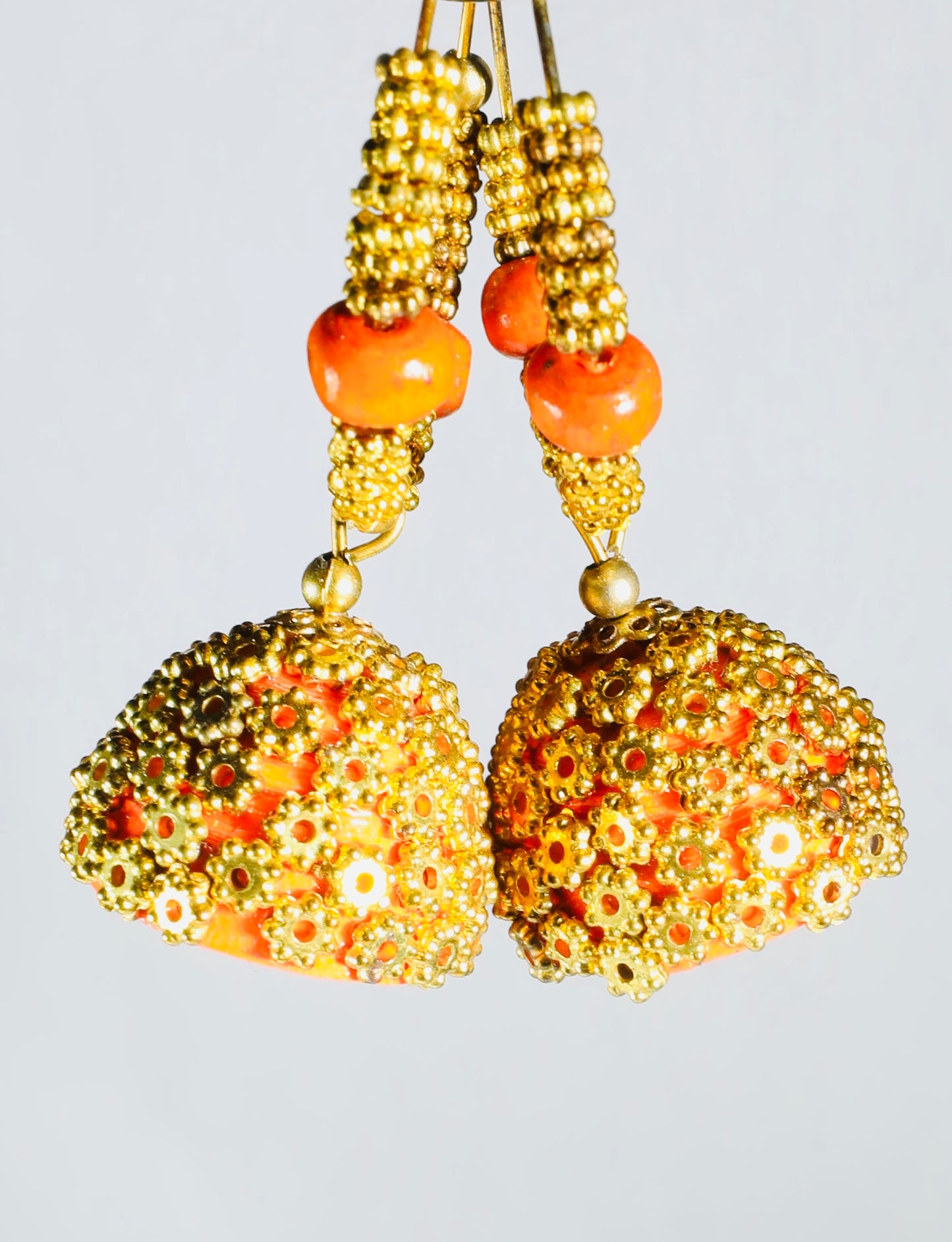 Orange Traditional Jhumkha