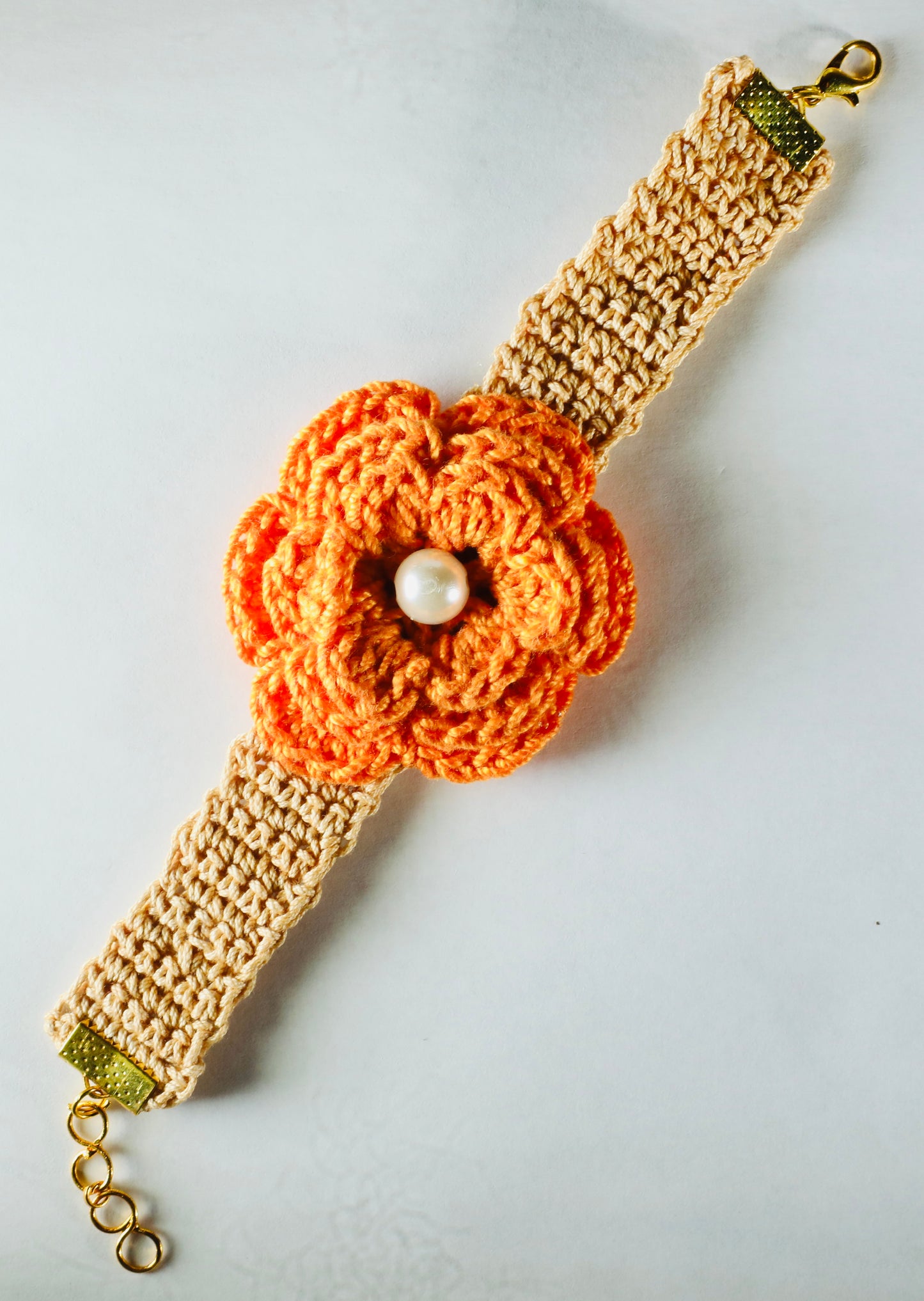 Flower Bracelet Cream Belt