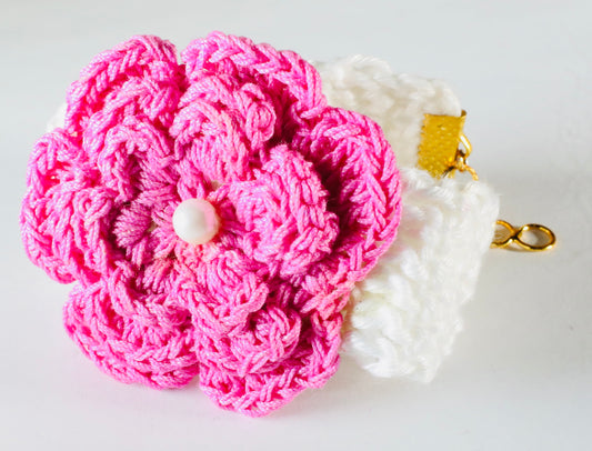 Flower Bracelet White Belt