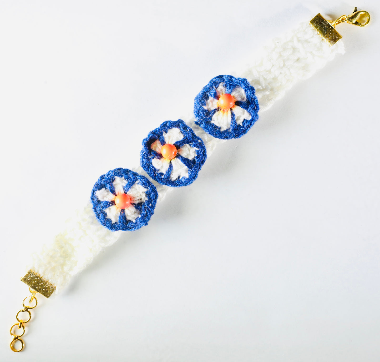 Unique Crochet Flower Jewelry Pair