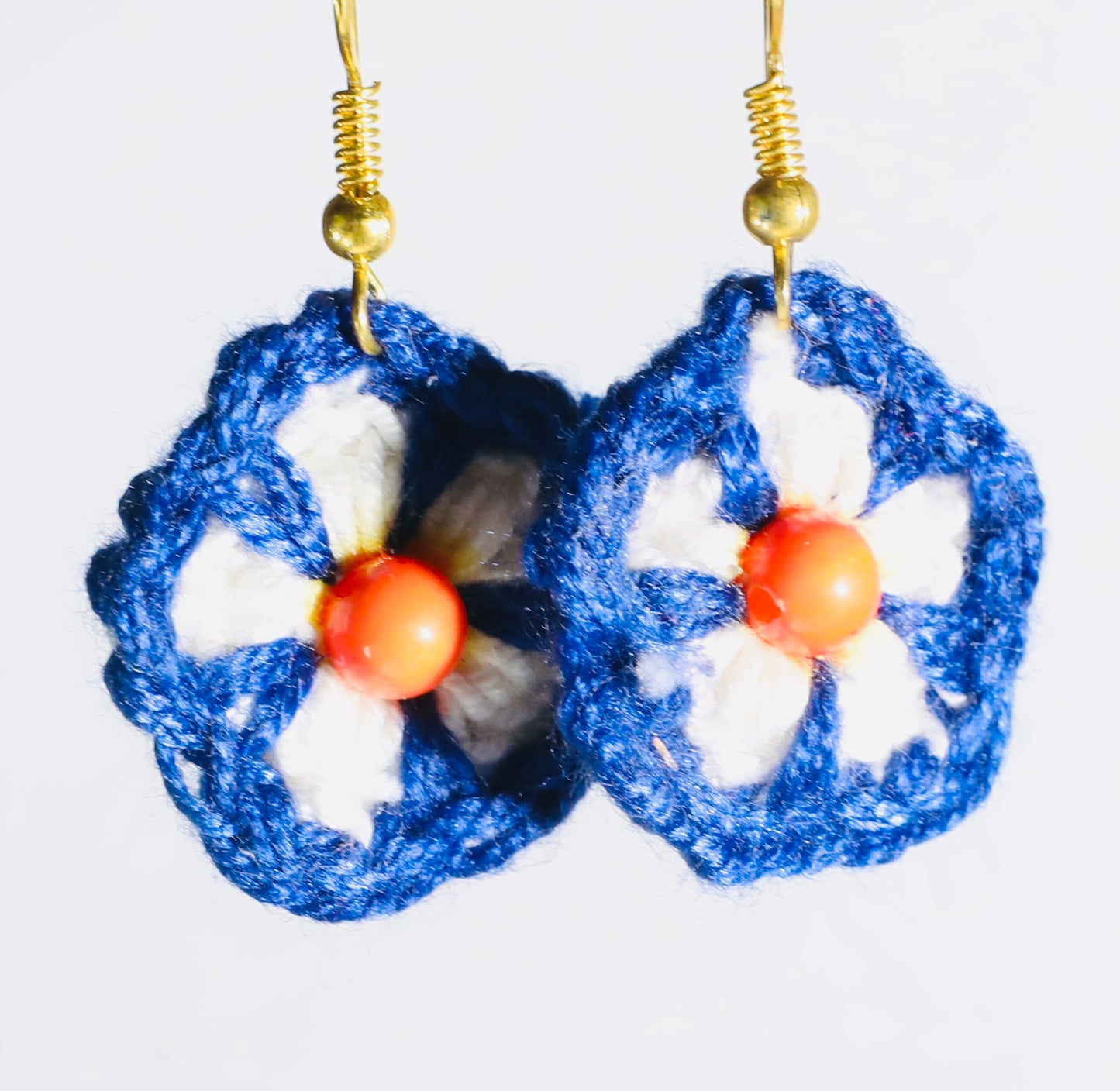Unique Crochet Flower Jewelry Pair