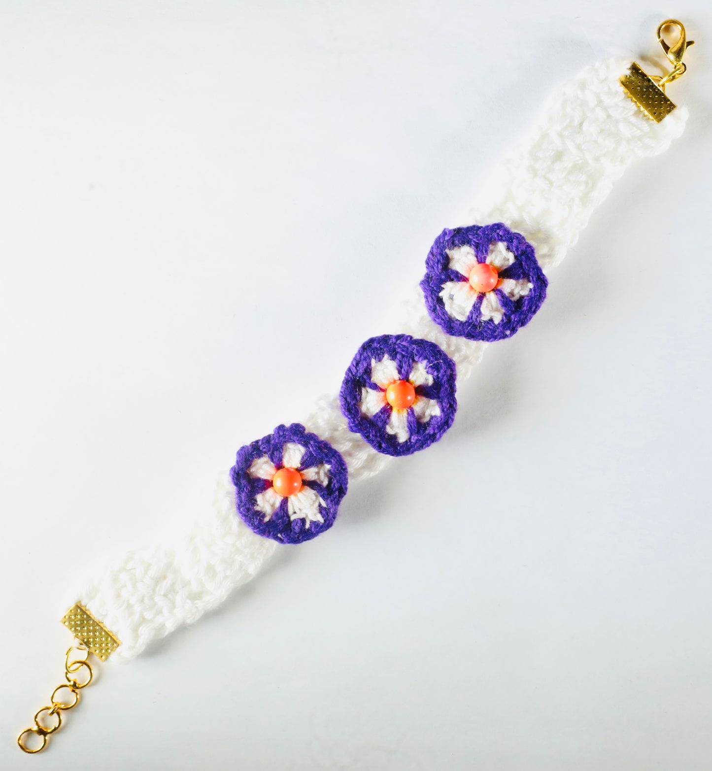 Unique Crochet Flower Jewelry Pair