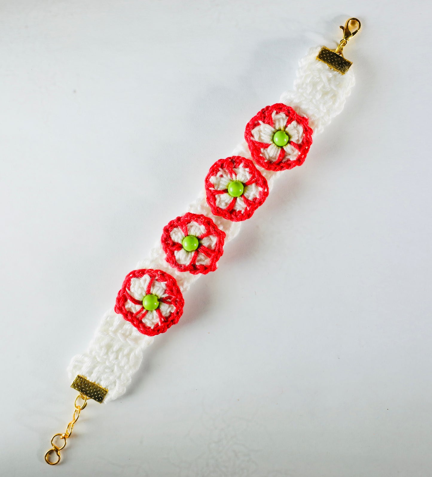 Unique Crochet Flower Jewelry Pair