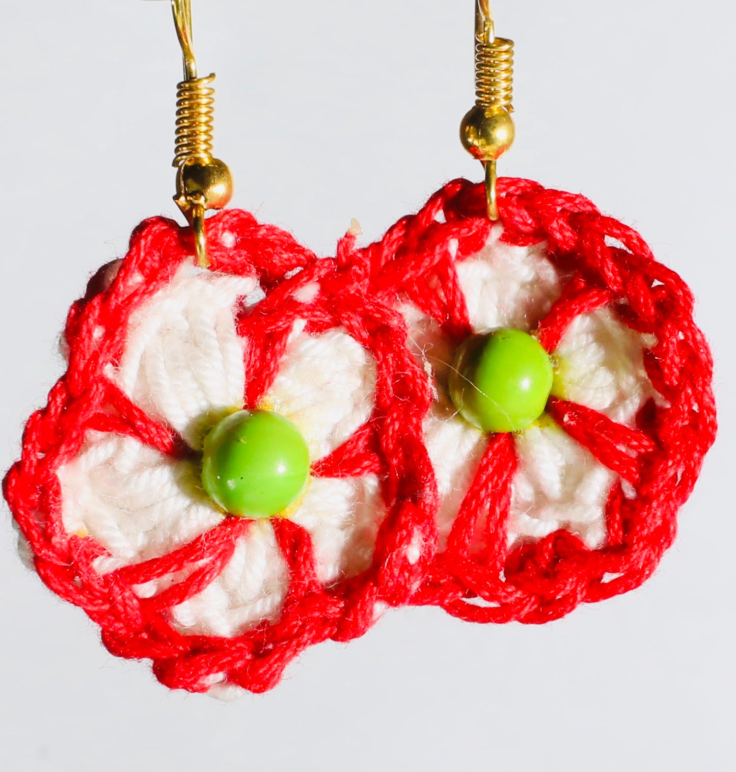 Unique Crochet Flower Jewelry Pair