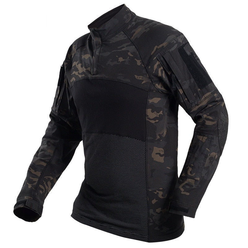Airsoft Uniform Multicam Camouflage Military Gym Long Sleeve Tshirt Happy Phoenix