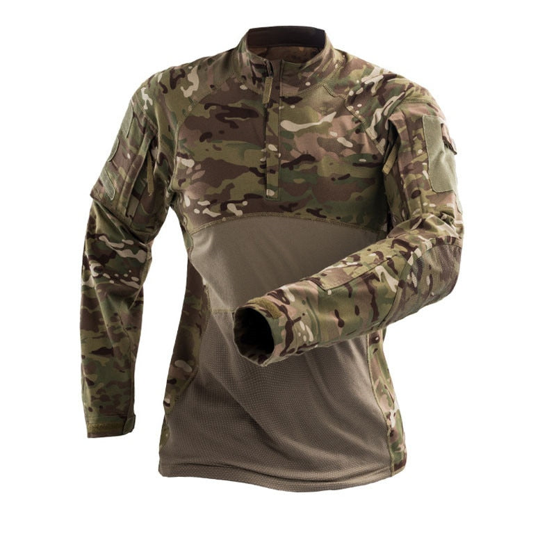Airsoft Uniform Multicam Camouflage Military Gym Long Sleeve Tshirt Happy Phoenix