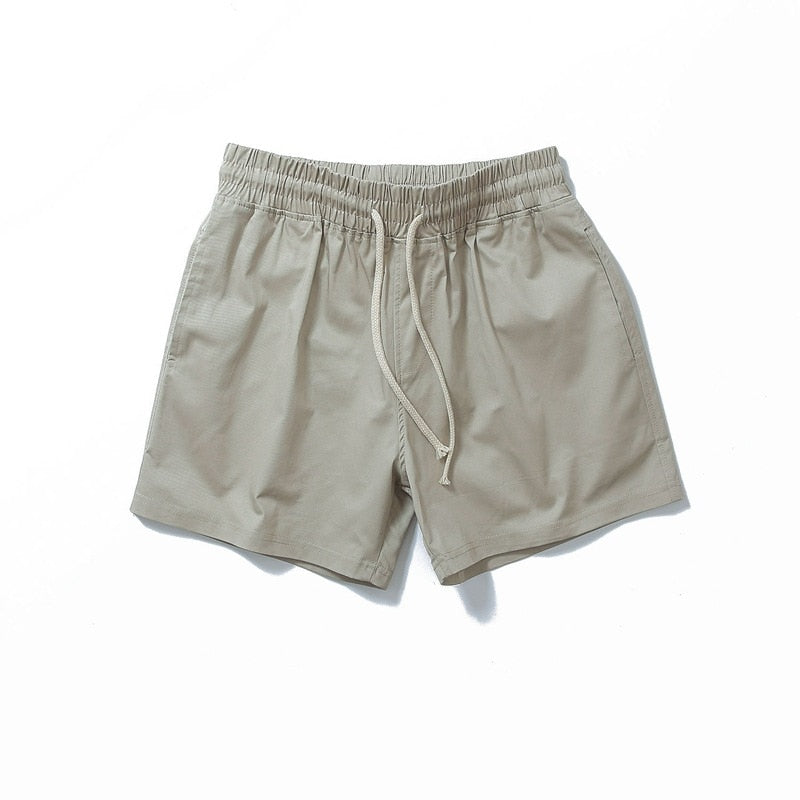 New Elastic Waist Pockets Casual Cotton Summer Shorts