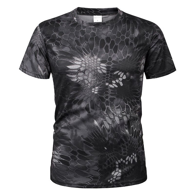 O-neck Quick Dry Short Sleeve Military T-shirt Happy Phoenix
